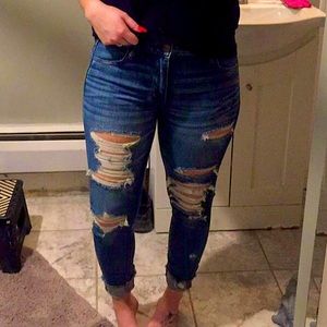 AE ripped jegging crop